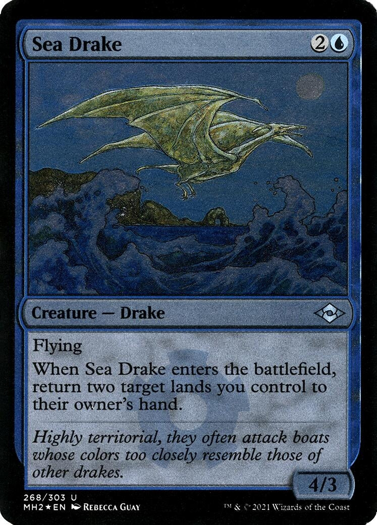 Image for Sea Drake (Foil Etched) (268) [Modern Horizons 2] - Magic: The Gathering