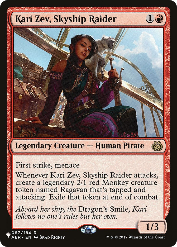 Image for Kari Zev, Skyship Raider (087/184) [The List Reprints] - Magic: The Gathering