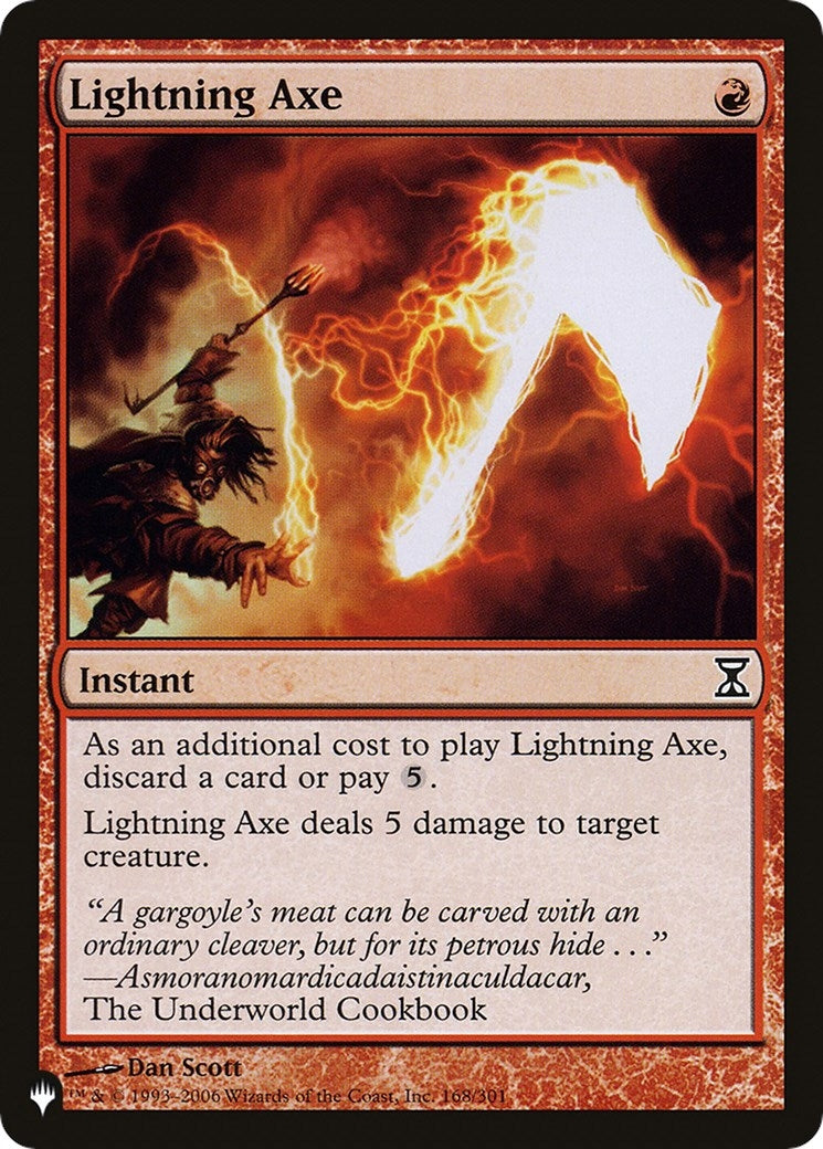 Image for Lightning Axe (168/301) [The List Reprints] - Magic: The Gathering