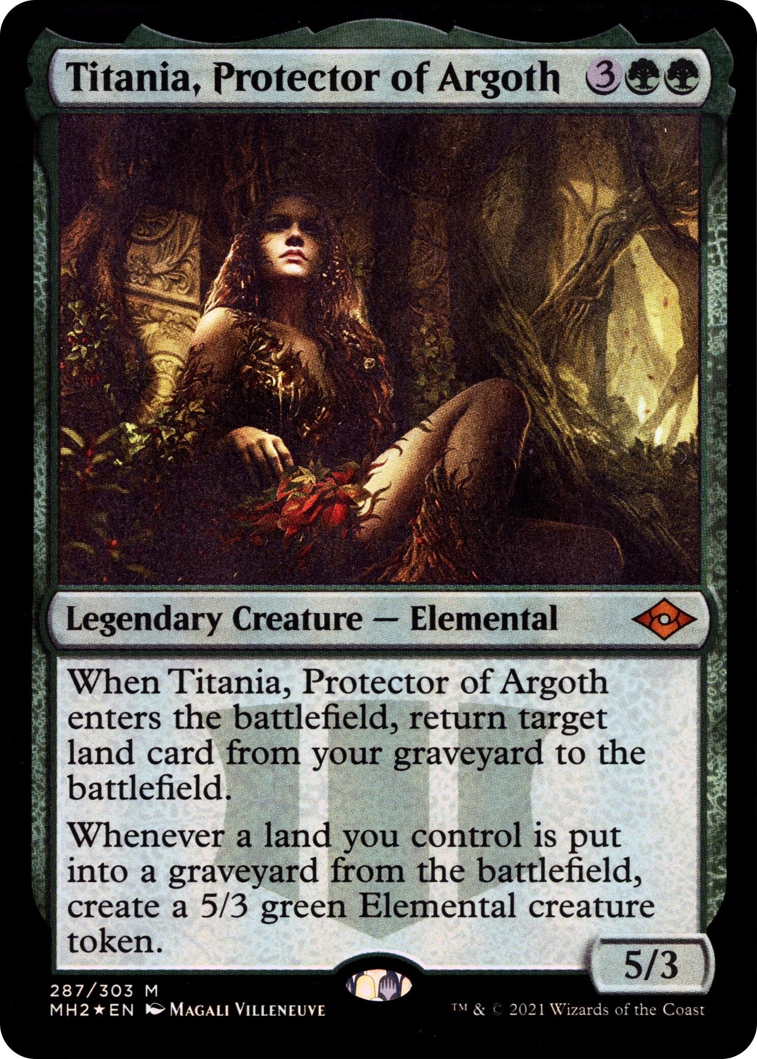 Image for Titania, Protector of Argoth (Foil Etched) (287) [Modern Horizons 2] - Magic: The Gathering