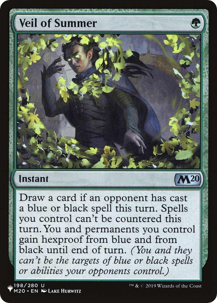 Image for Veil of Summer (198/280) [The List Reprints] - Magic: The Gathering