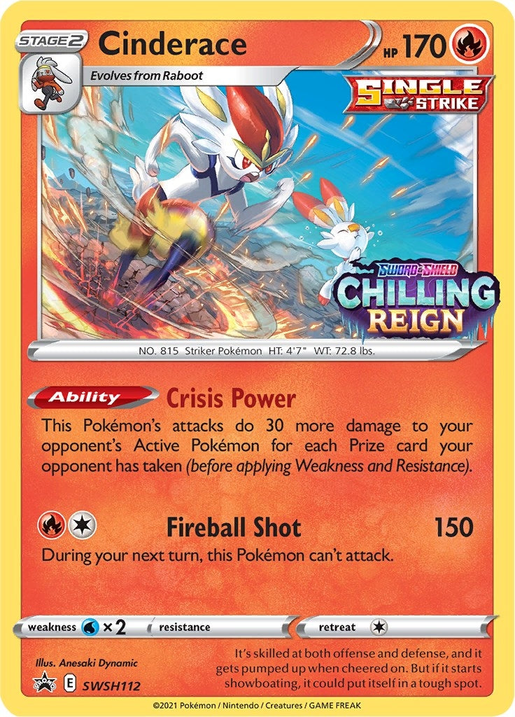 Image for Cinderace - SWSH112 (Prerelease) (SWSH112) [SWSH: Sword & Shield Promo Cards] - Pokemon