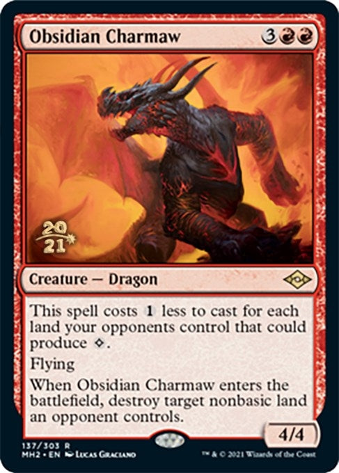 Image for Obsidian Charmaw (137) [Prerelease Cards] - Magic: The Gathering