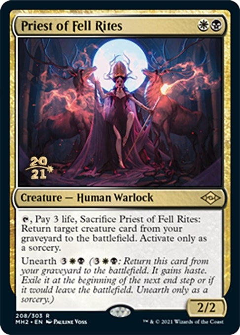 Image for Priest of Fell Rites (208) [Prerelease Cards] - Magic: The Gathering