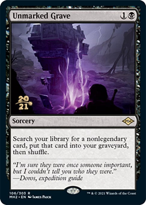 Image for Unmarked Grave (106) [Prerelease Cards] - Magic: The Gathering