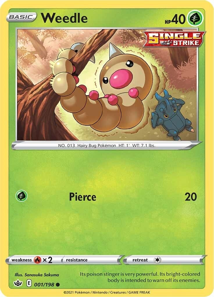 Image for Weedle (001/198) [SWSH06: Chilling Reign] - Pokemon