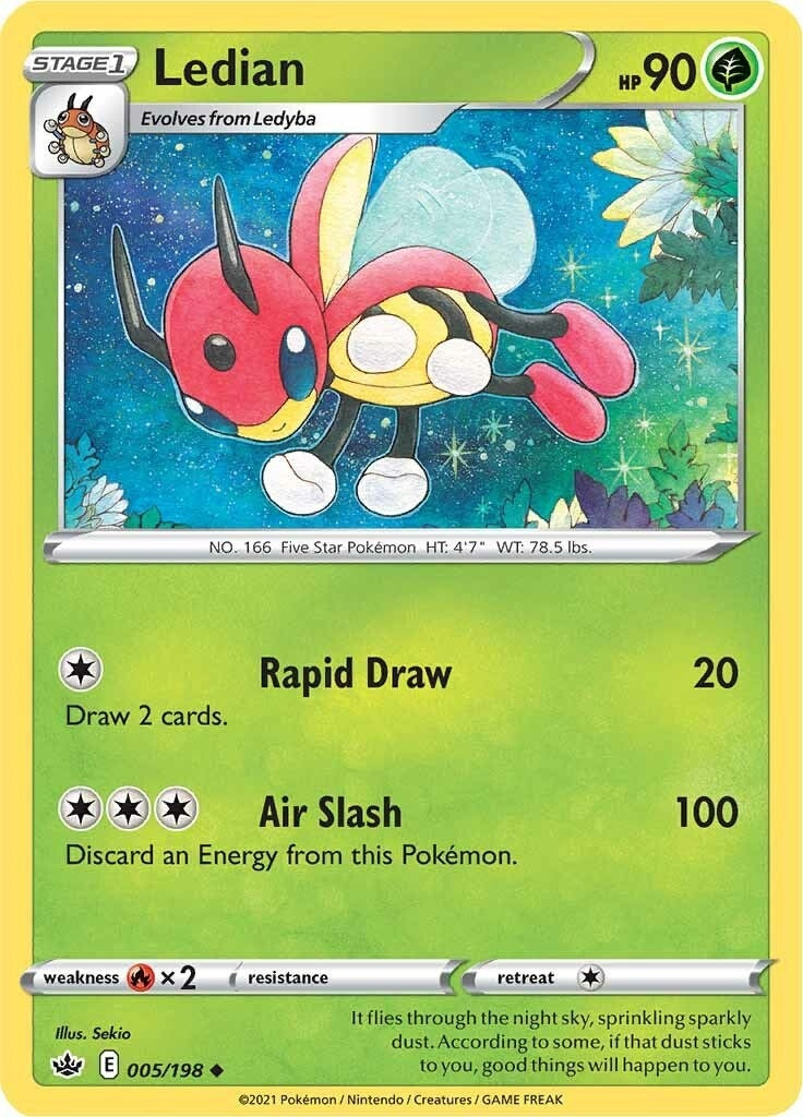 Image for Ledian (005/198) [SWSH06: Chilling Reign] - Pokemon