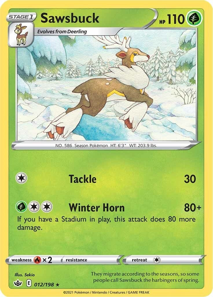 Image for Sawsbuck (012/198) [SWSH06: Chilling Reign] - Pokemon