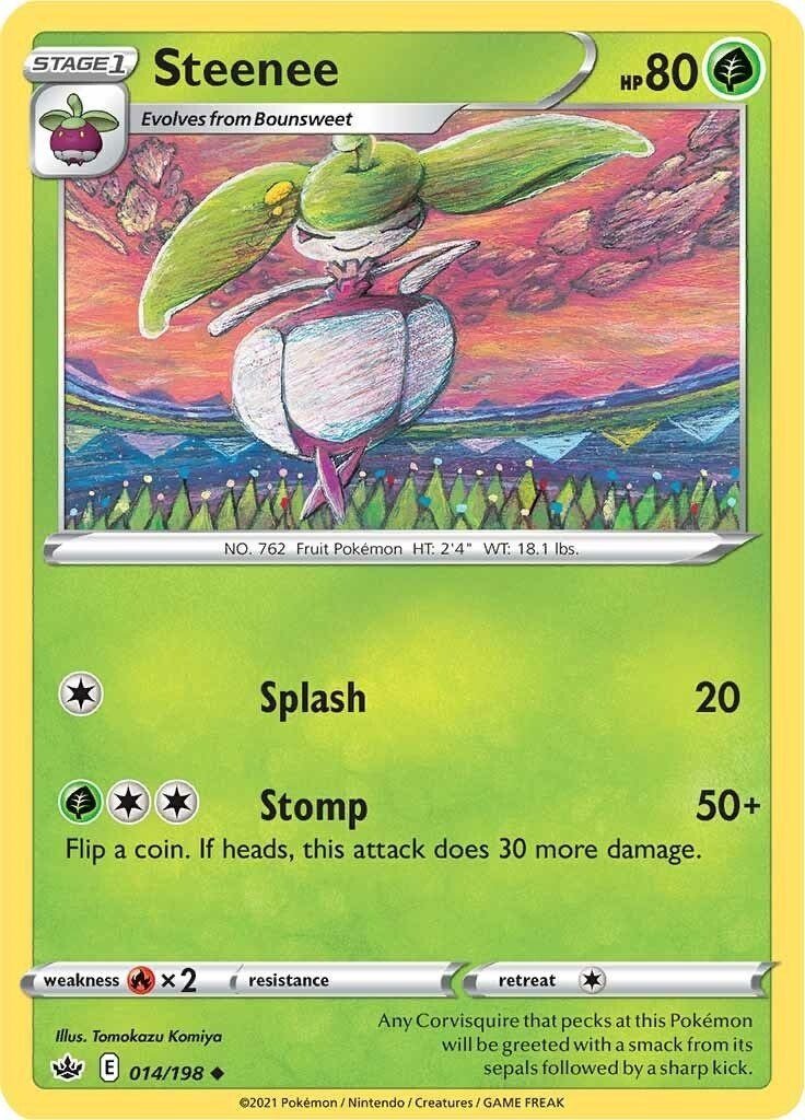 Image for Steenee (014/198) [SWSH06: Chilling Reign] - Pokemon