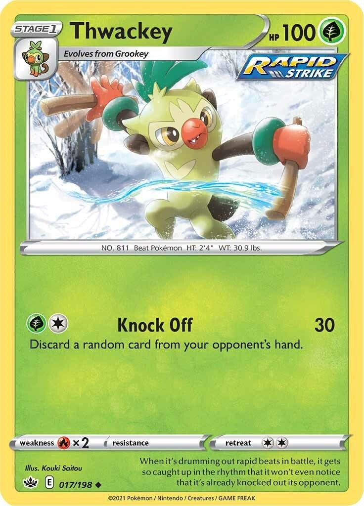 Image for Thwackey (017/198) [SWSH06: Chilling Reign] - Pokemon