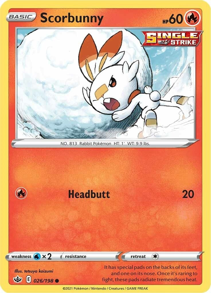 Image for Scorbunny (026/198) [SWSH06: Chilling Reign] - Pokemon
