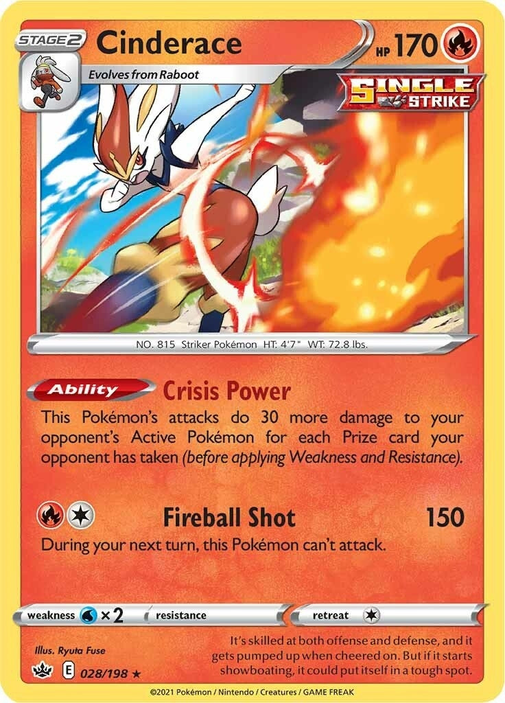 Image for Cinderace (028/198) [SWSH06: Chilling Reign] - Pokemon