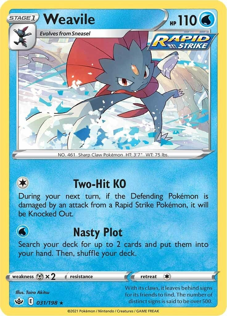 Image for Weavile (031/198) [SWSH06: Chilling Reign] - Pokemon