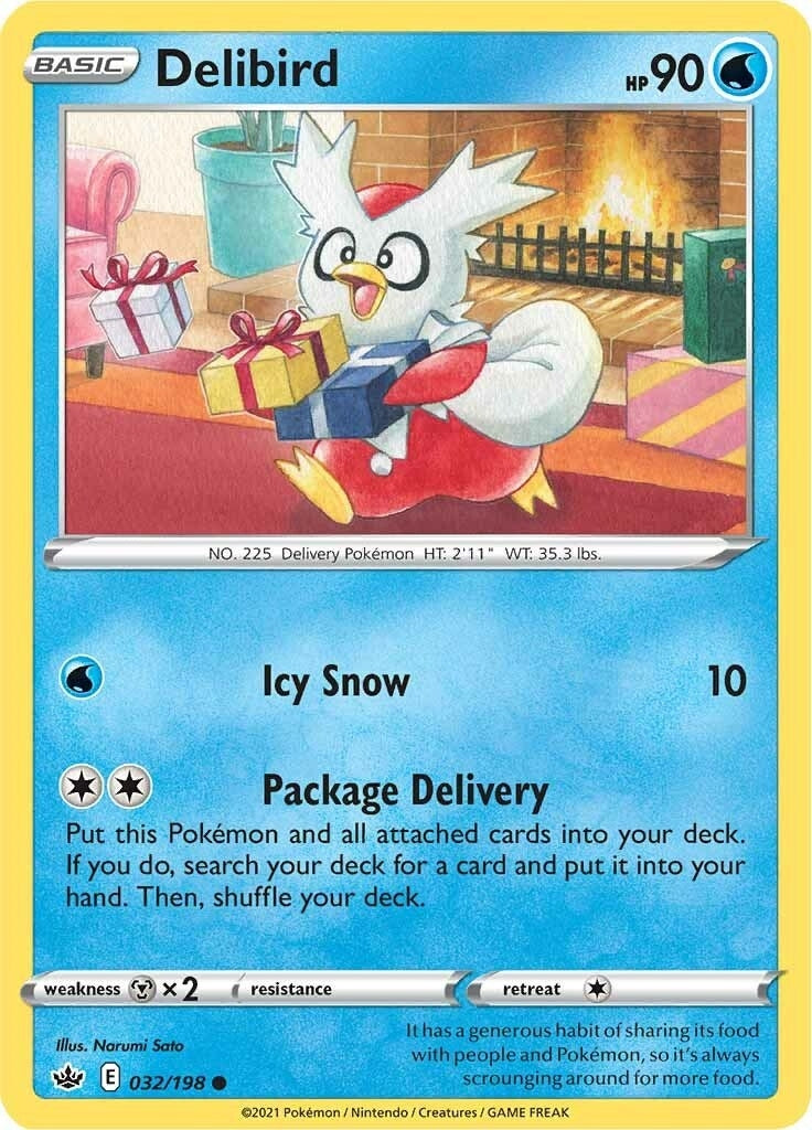 Image for Delibird (032/198) [SWSH06: Chilling Reign] - Pokemon