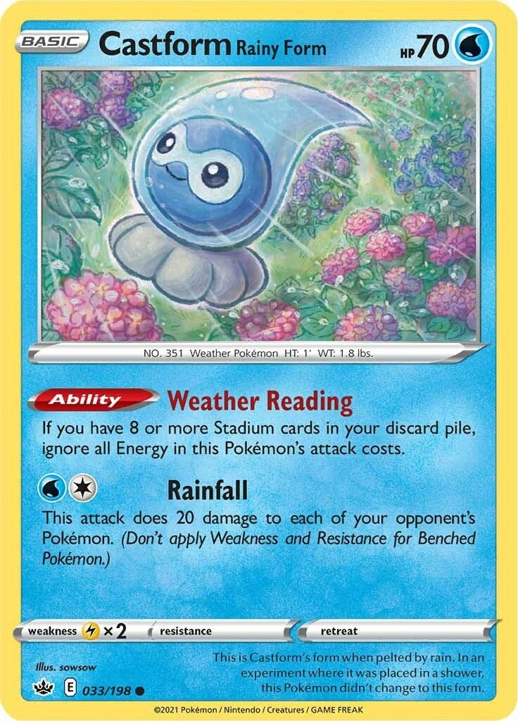 Image for Castform Rainy Form (033/198) [SWSH06: Chilling Reign] - Pokemon