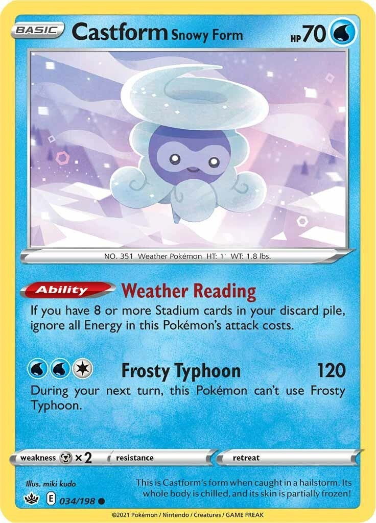 Image for Castform Snowy Form (034/198) [SWSH06: Chilling Reign] - Pokemon