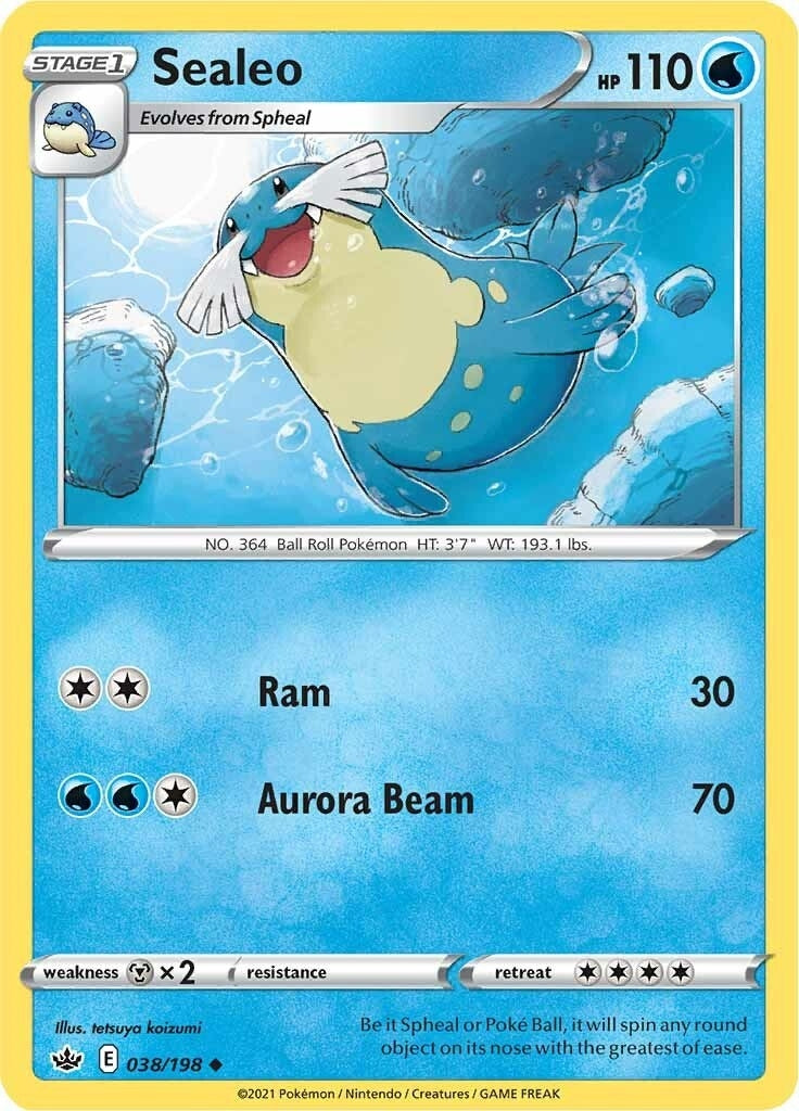Image for Sealeo (038/198) [SWSH06: Chilling Reign] - Pokemon