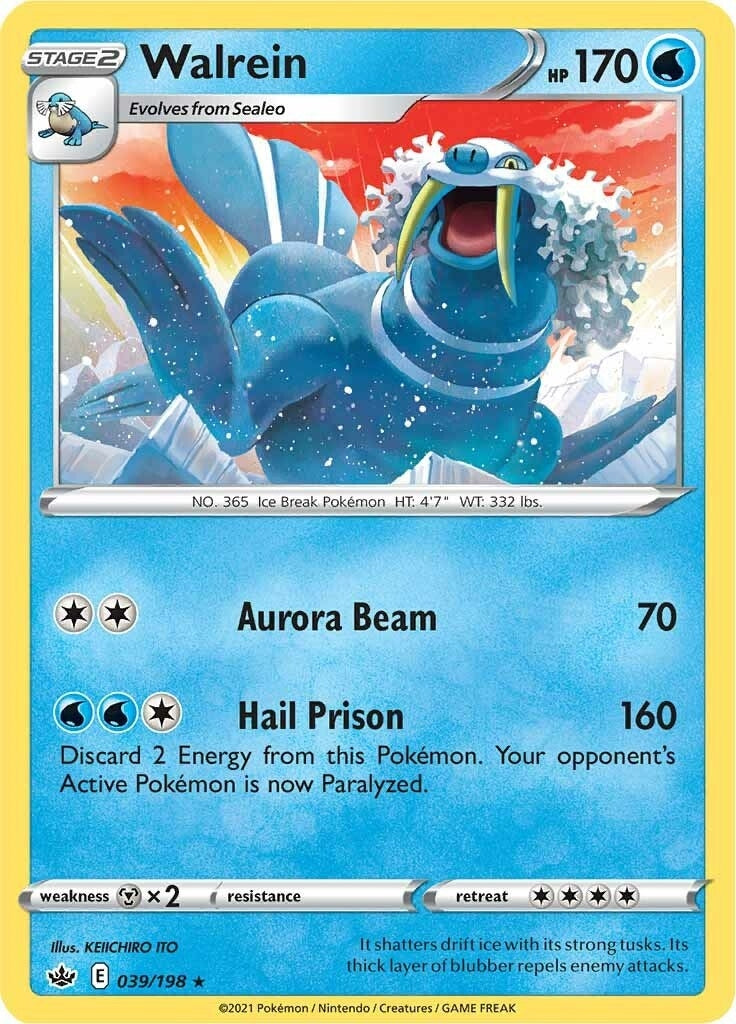 Image for Walrein (039/198) [SWSH06: Chilling Reign] - Pokemon