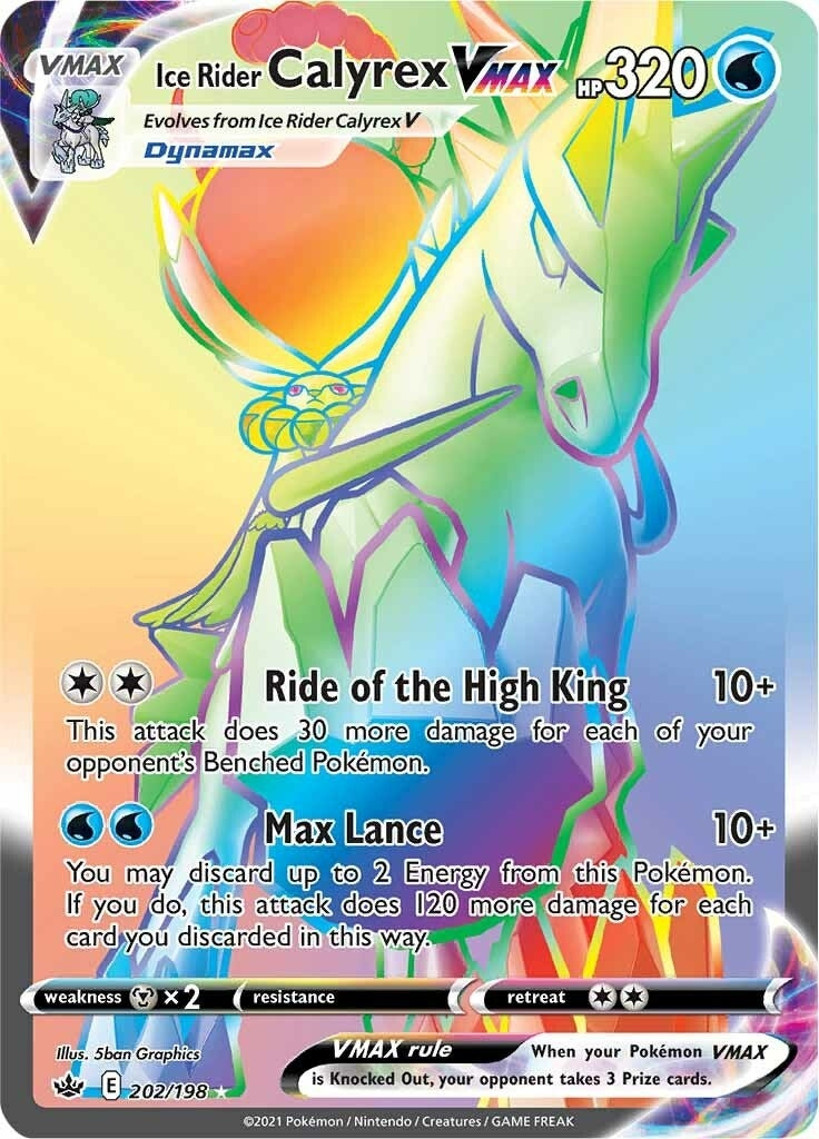 Image for Ice Rider Calyrex VMAX (Secret) (202/198) [SWSH06: Chilling Reign] - Pokemon