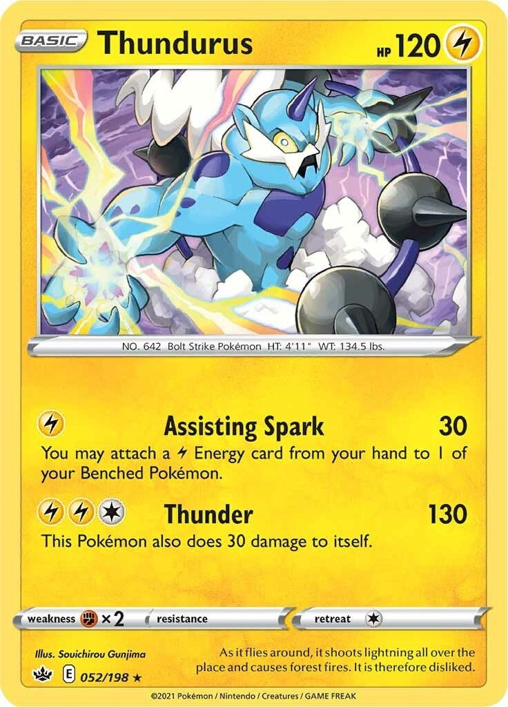 Image for Thundurus (052/198) [SWSH06: Chilling Reign] - Pokemon