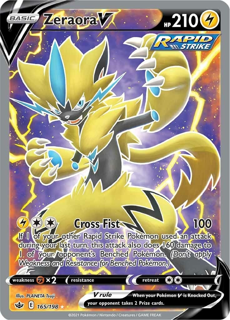 Image for Zeraora V (Full Art) (165/198) [SWSH06: Chilling Reign] - Pokemon