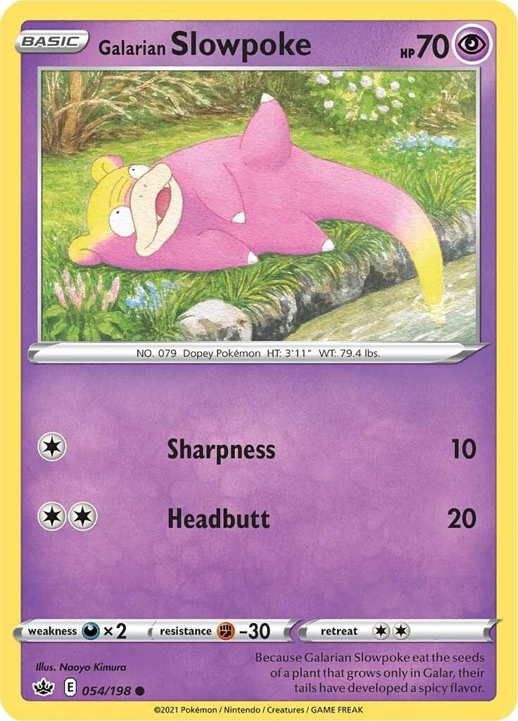 Image for Galarian Slowpoke (054/198) [SWSH06: Chilling Reign] - Pokemon