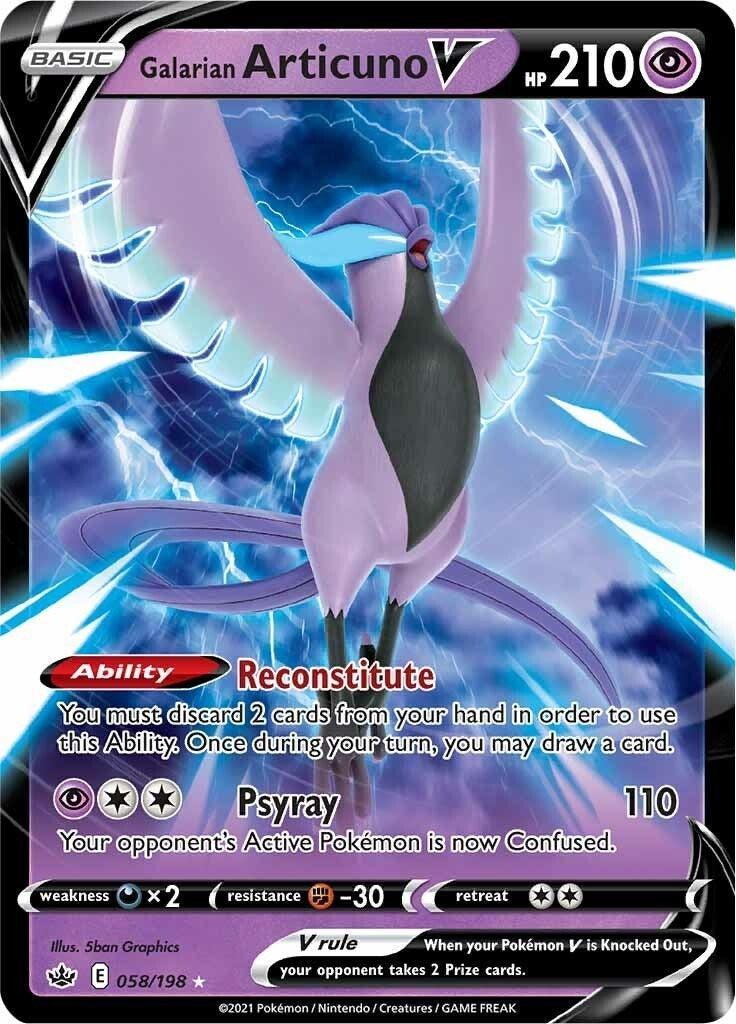 Image for Galarian Articuno V (058/198) [SWSH06: Chilling Reign] - Pokemon