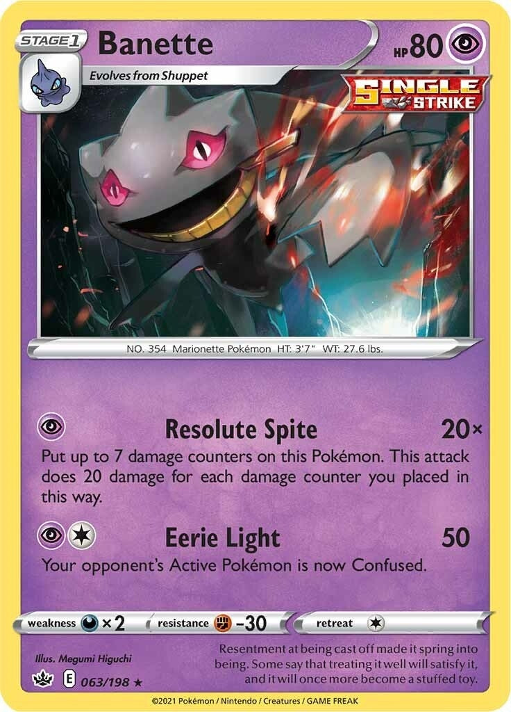 Image for Banette (063/198) [SWSH06: Chilling Reign] - Pokemon
