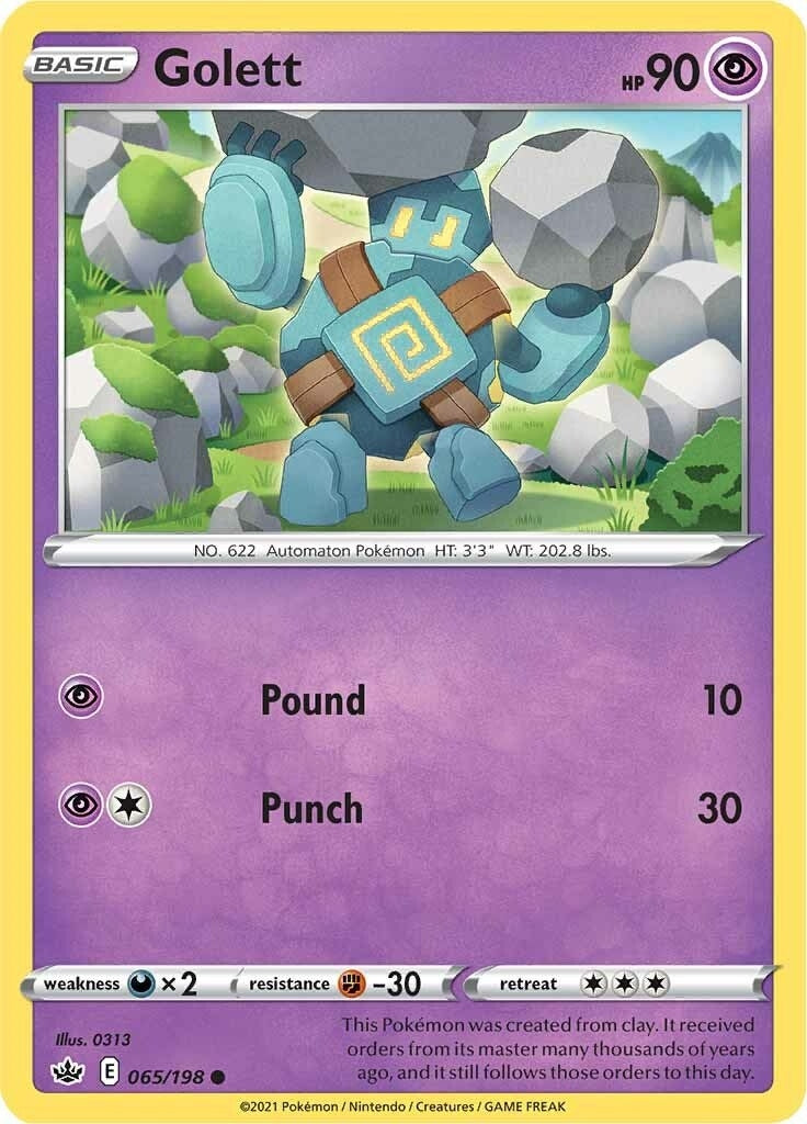 Image for Golett (065/198) [SWSH06: Chilling Reign] - Pokemon