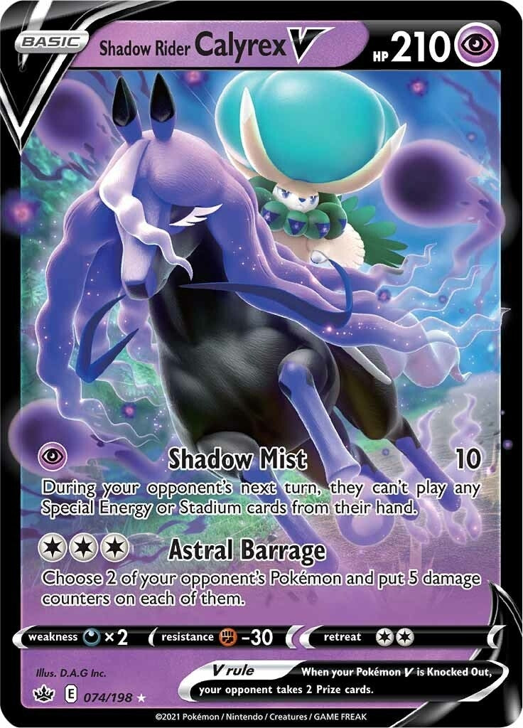 Image for Shadow Rider Calyrex V (074/198) [SWSH06: Chilling Reign] - Pokemon