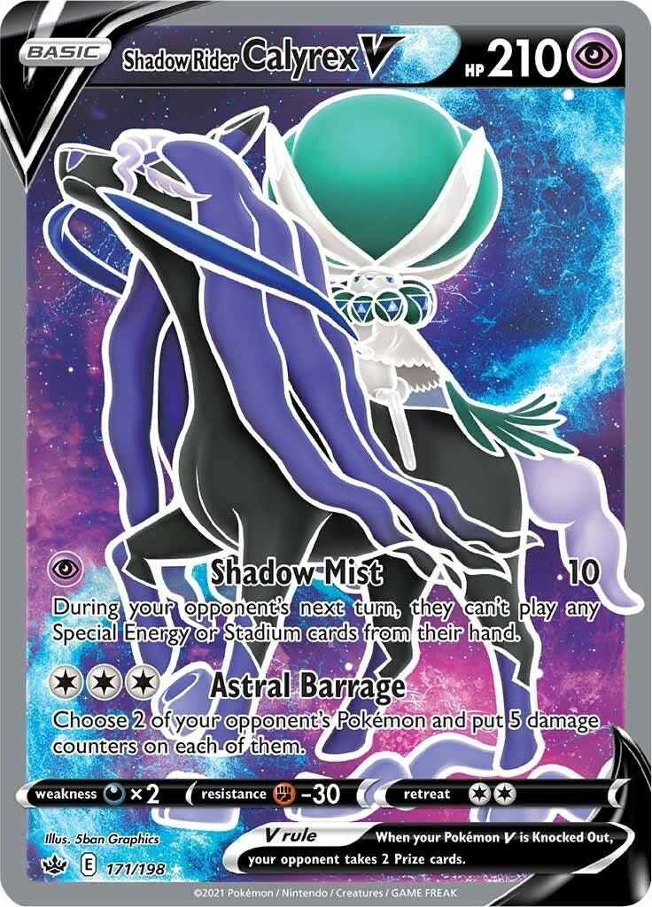Image for Shadow Rider Calyrex V (Full Art) (171/198) [SWSH06: Chilling Reign] - Pokemon