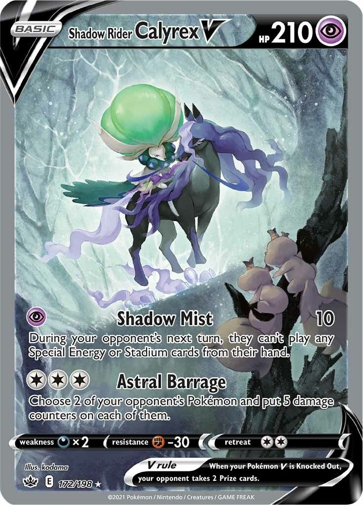 Image for Shadow Rider Calyrex V (Alternate Full Art) (172/198) [SWSH06: Chilling Reign] - Pokemon