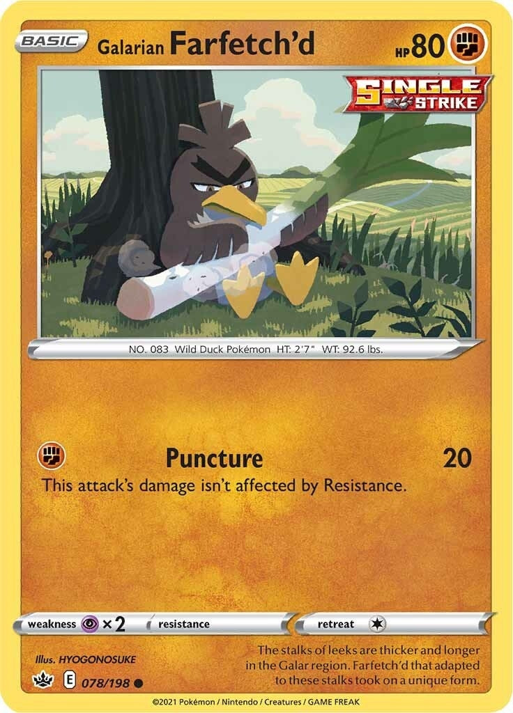 Image for Galarian Farfetch'd (078/198) [SWSH06: Chilling Reign] - Pokemon