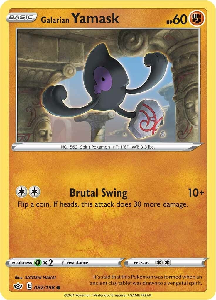 Image for Galarian Yamask (082/198) [SWSH06: Chilling Reign] - Pokemon