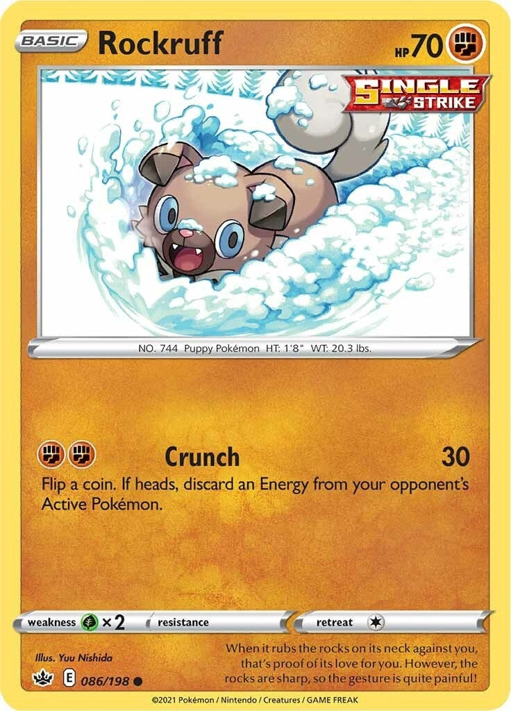 Image for Rockruff (086/198) [SWSH06: Chilling Reign] - Pokemon