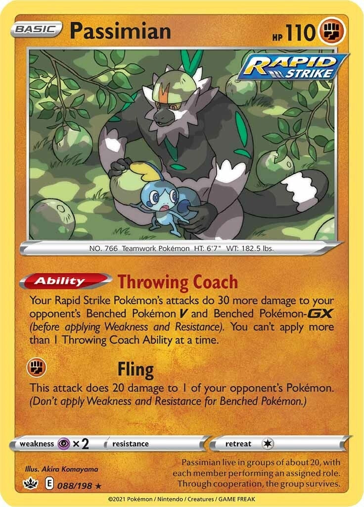 Image for Passimian (088/198) [SWSH06: Chilling Reign] - Pokemon