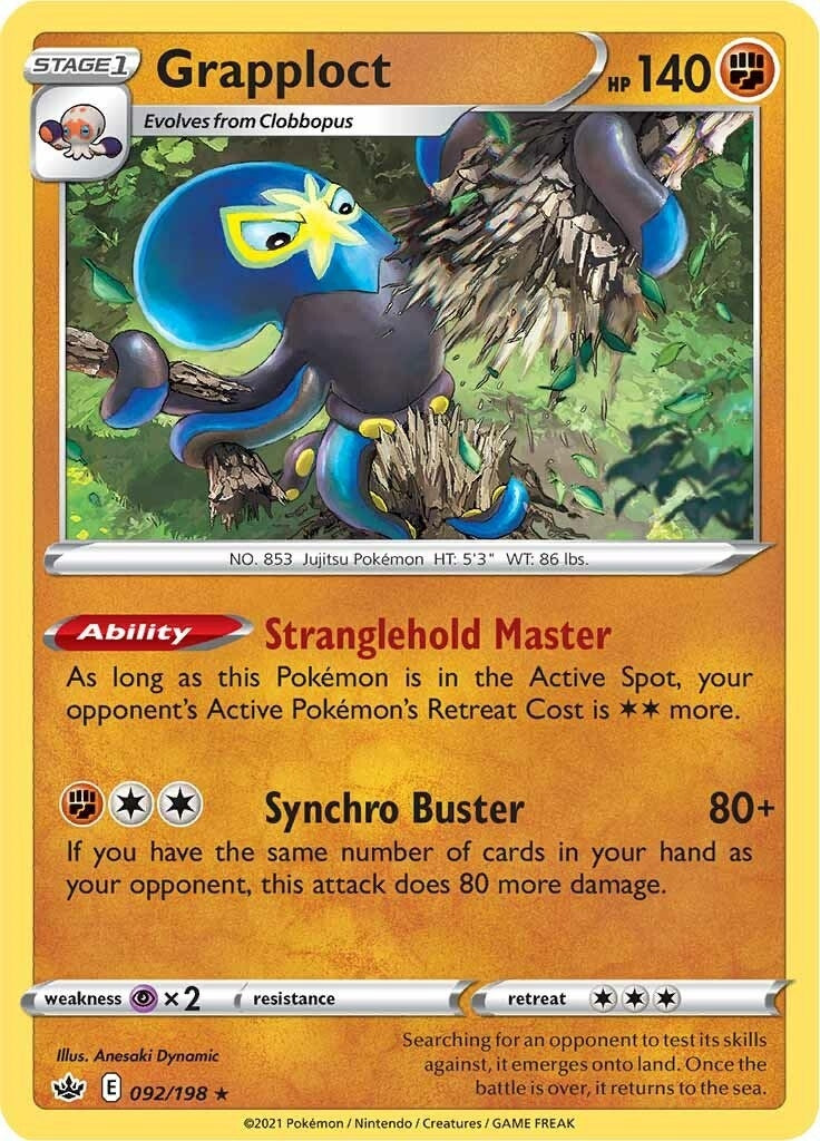 Image for Grapploct (092/198) [SWSH06: Chilling Reign] - Pokemon