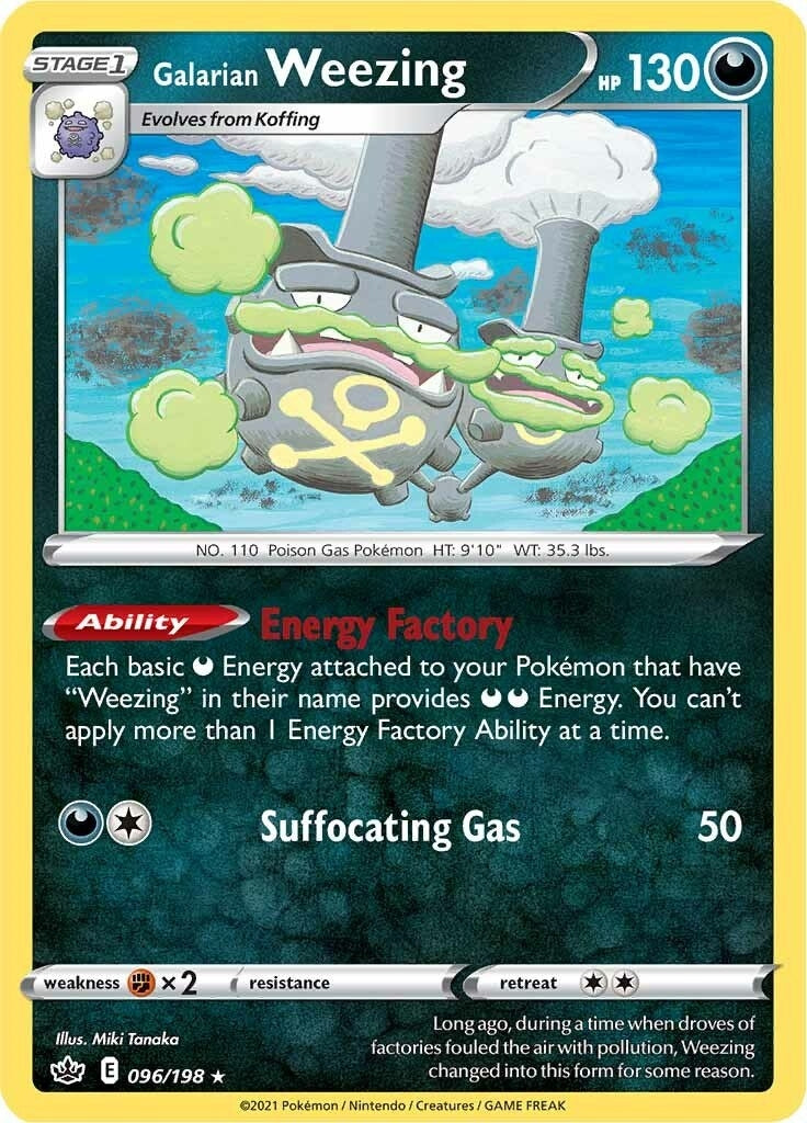 Image for Galarian Weezing (096/198) [SWSH06: Chilling Reign] - Pokemon