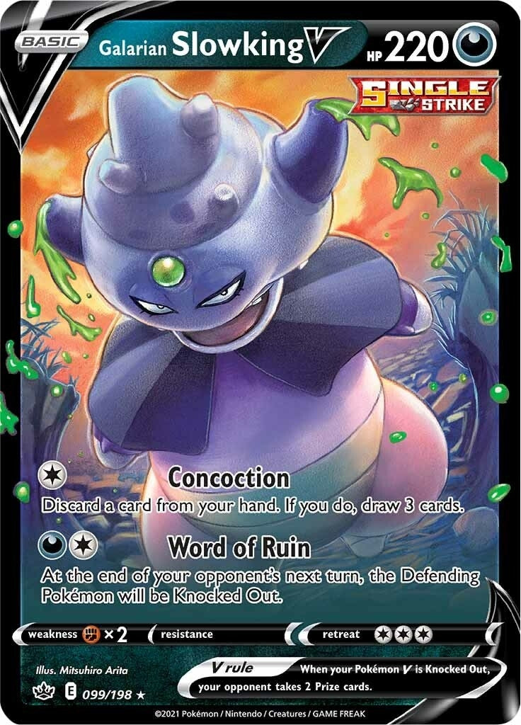 Image for Galarian Slowking V (099/198) [SWSH06: Chilling Reign] - Pokemon