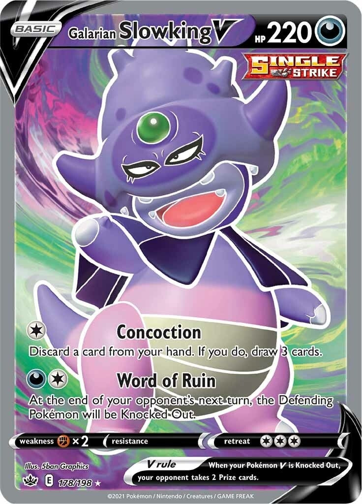 Image for Galarian Slowking V (Full Art) (178/198) [SWSH06: Chilling Reign] - Pokemon