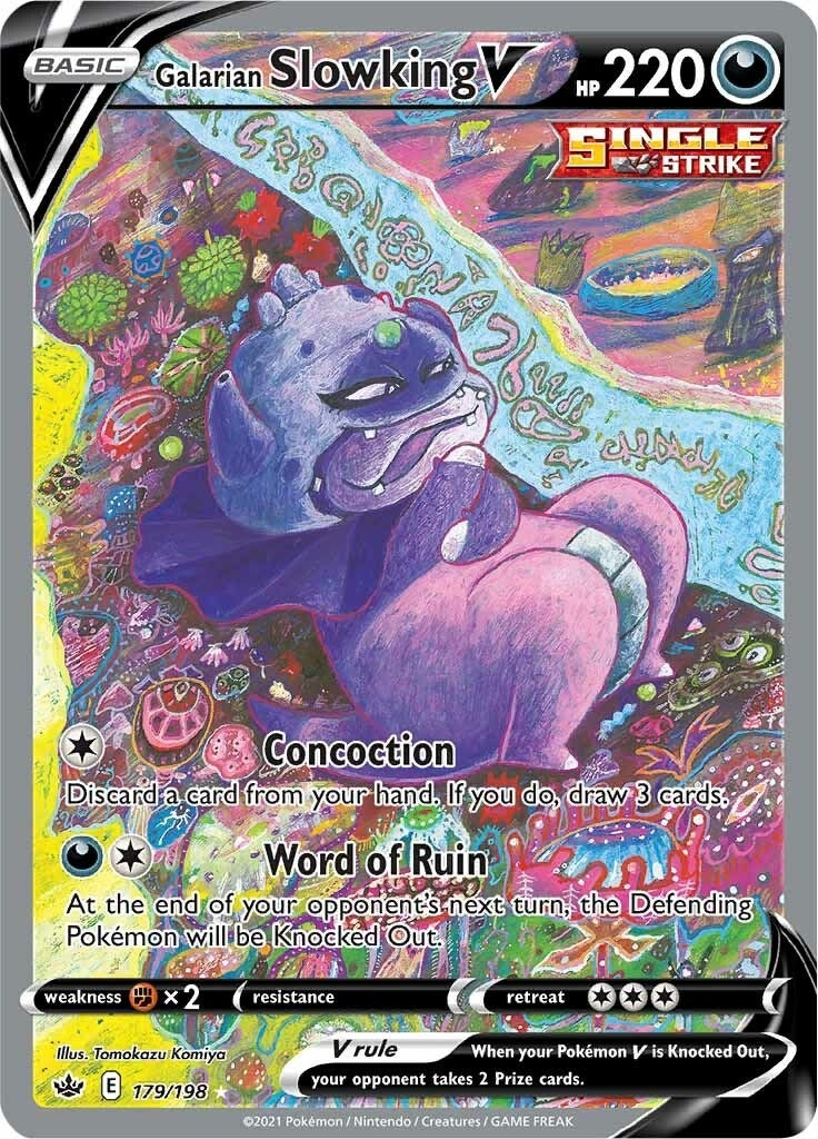 Image for Galarian Slowking V (Alternate Full Art) (179/198) [SWSH06: Chilling Reign] - Pokemon