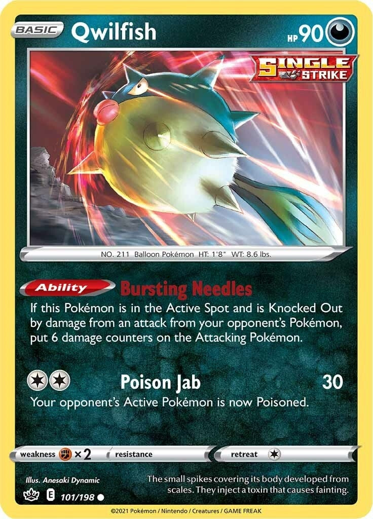 Image for Qwilfish (101/198) [SWSH06: Chilling Reign] - Pokemon
