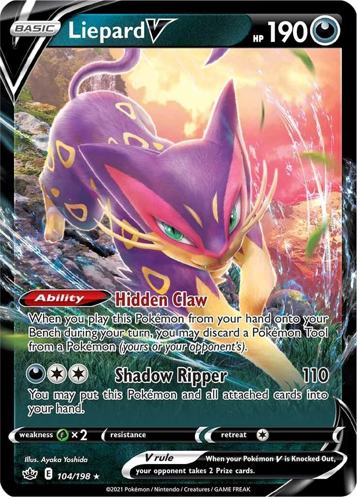 Image for Liepard V (104/198) [SWSH06: Chilling Reign] - Pokemon