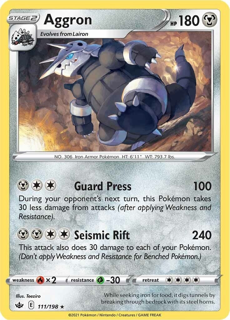 Image for Aggron (111/198) [SWSH06: Chilling Reign] - Pokemon