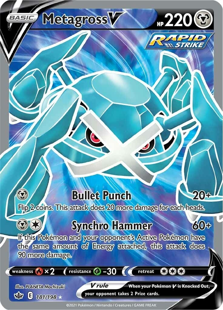 Image for Metagross V (Full Art) (181/198) [SWSH06: Chilling Reign] - Pokemon