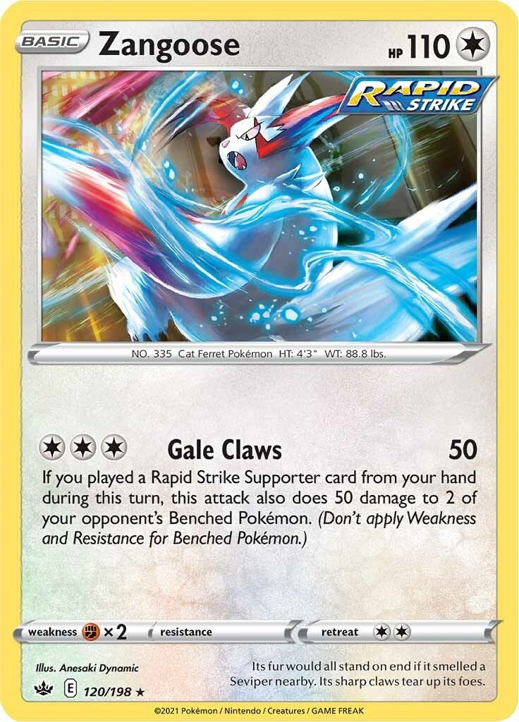Image for Zangoose (120/198) [SWSH06: Chilling Reign] - Pokemon