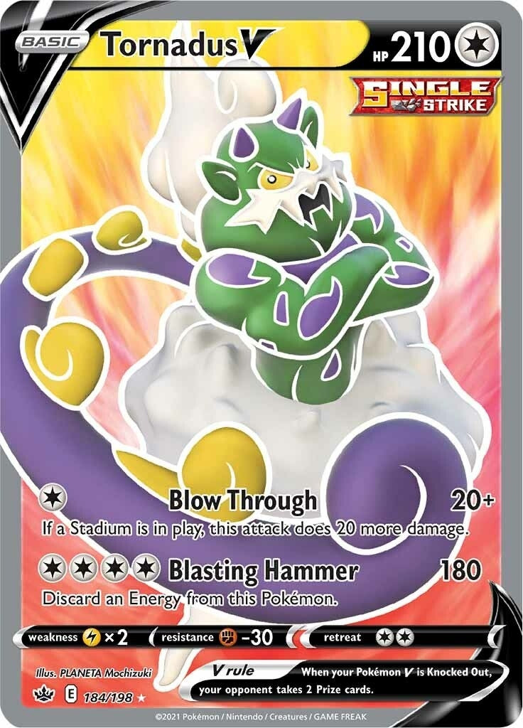 Image for Tornadus V (Full Art) (184/198) [SWSH06: Chilling Reign] - Pokemon