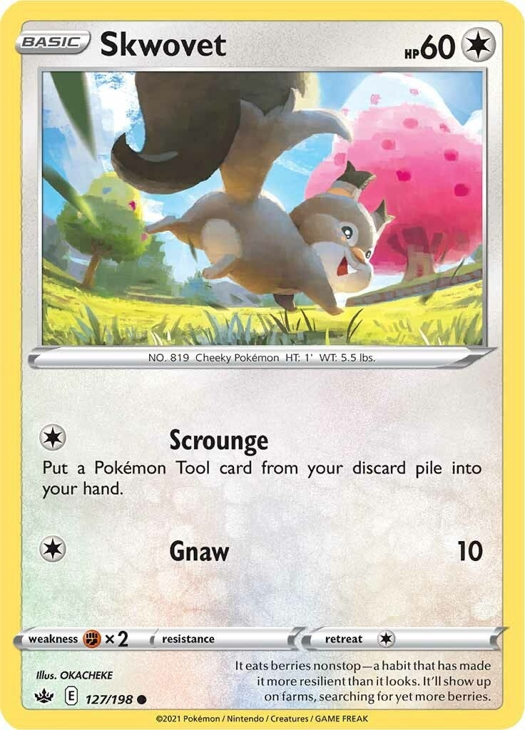 Image for Skwovet (127/198) [SWSH06: Chilling Reign] - Pokemon