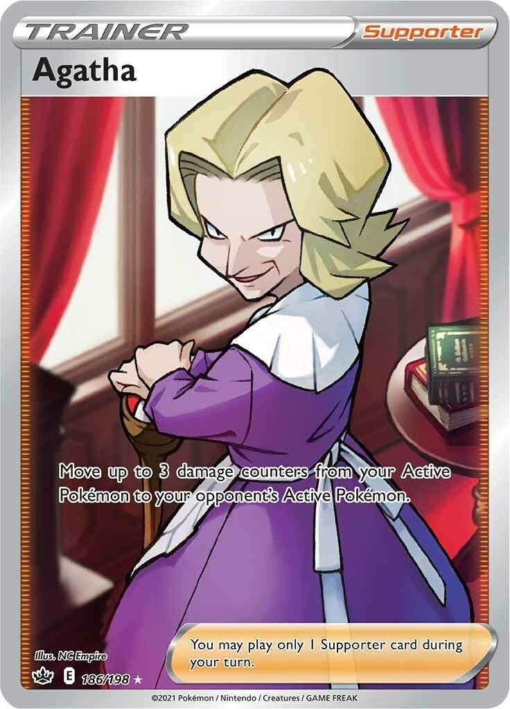 Image for Agatha (Full Art) (186/198) [SWSH06: Chilling Reign] - Pokemon