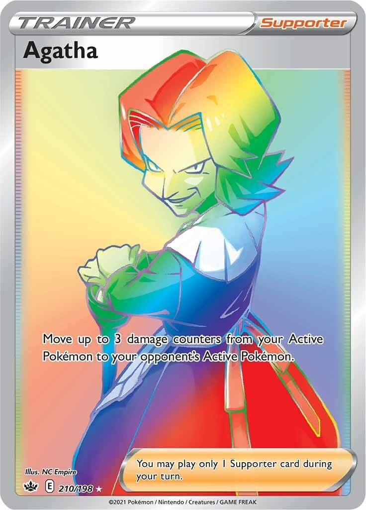 Image for Agatha (Secret) (210/198) [SWSH06: Chilling Reign] - Pokemon